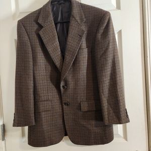 Classic Brown Checkered Women's Blazer